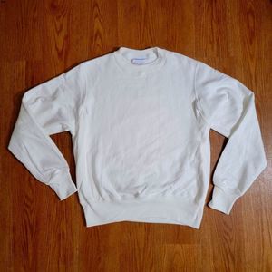 Champion Reverse Weave Classic Logo Sweatshirt White Small C Men's Size S New
